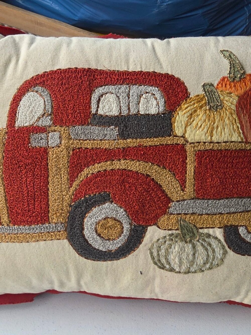 The Prairie by Rachel Ashwell Fall Harvest Pumpkin Thow Pillow 19" by 13"